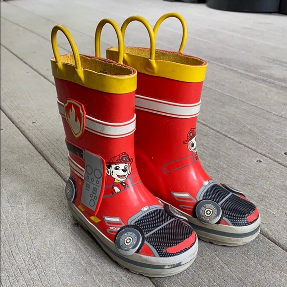 paw patrol marshall rain boots